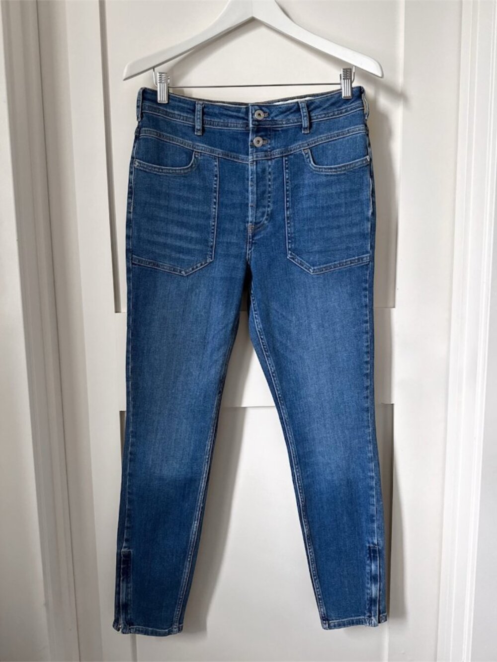 Anthropologie Pilcro High Rise Skinny Jeans - Ankle Zip - Rose Gold - 30